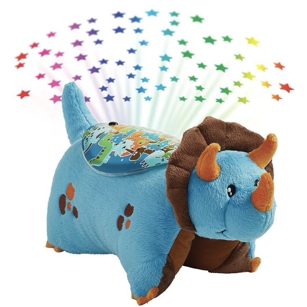 Pillow Pets Sleeptime Lites Blue Dinosaur Stuffed Animal Plush Night Light